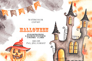 Halloween watercolor set. Fall., a Seasonal Illustration by SabinaWatercolorArt (Thumbnail 13 of 14)