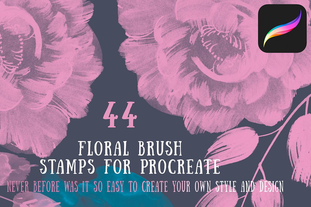 Floral Brush stamps for Procreate, a Brush Add-On by Graphics Resources (Photo 2 of 15)