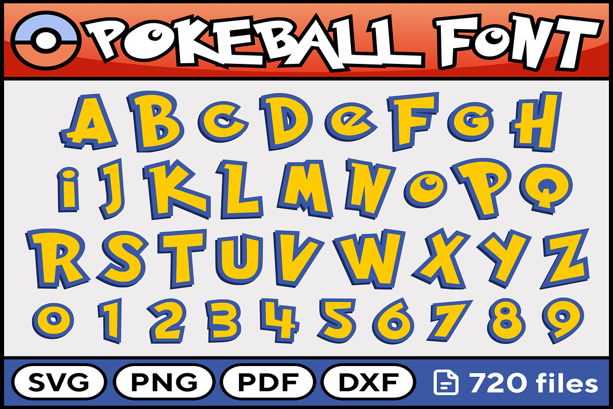 Pok Font Svg Png Pdf Dxf Alphabet, an Object Graphic by Custom Fonts & Patterns (Photo 1 of 5)