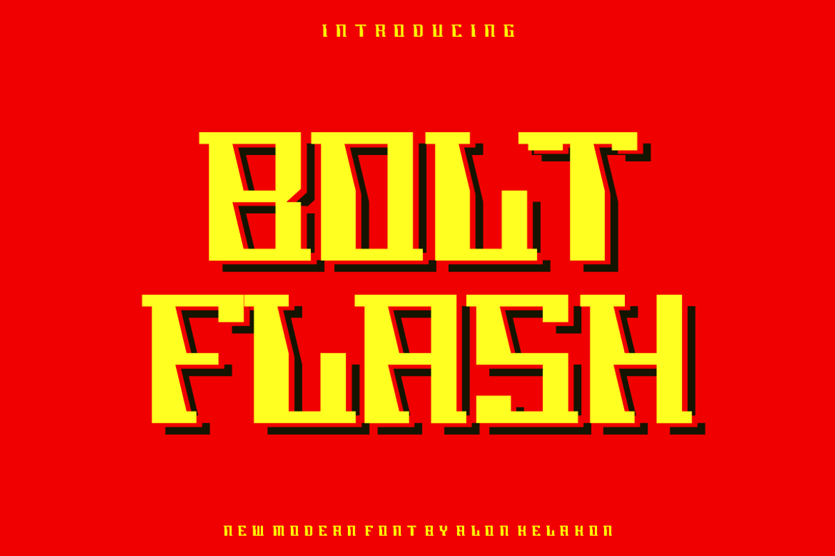Bolt Flash Font, a Serif Font by alon kelakon (Photo 1 of 5)