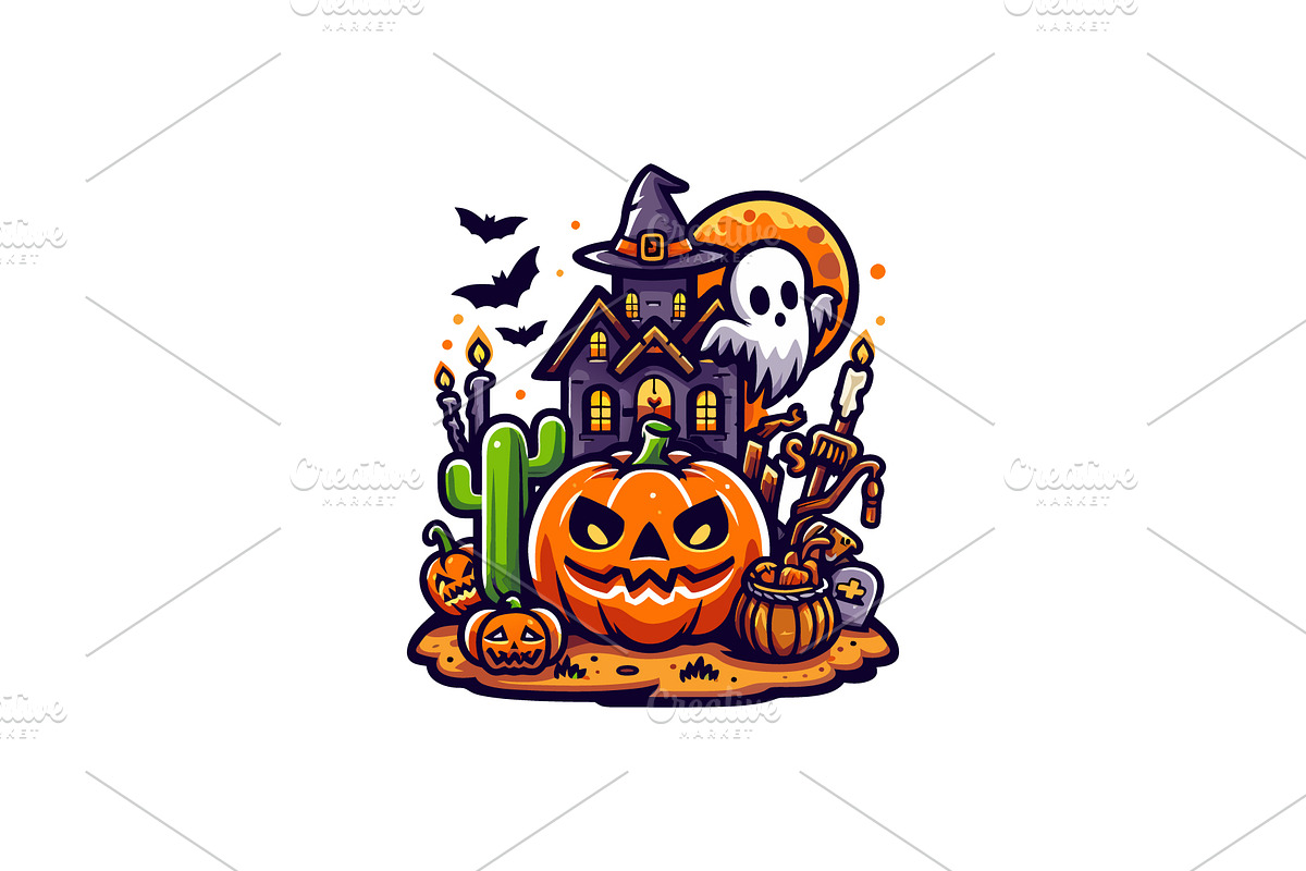 Halloween Logo Mascot Illustration, a Branding & Logo Template by Vectorium Studio (Photo 5 of 5)