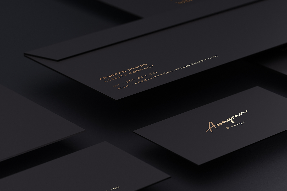Black & Gold Branding Mockup, a Product Mockup by AnagramDesign (Photo 2 of 4)