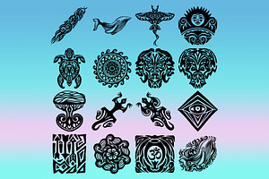 Authentic Tattoos Set