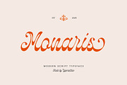 Monaris | Modern Retro Script Font, a Script Font by Typoraith Co (Thumbnail 1 of 11)