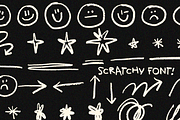 Scratchy Font! Handwriting! Texture!, a Font by Studio Funshop by Kelli (Thumbnail 4 of 8)