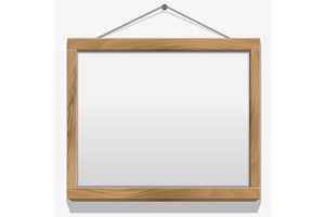 Wood frame isolated on white, a Texture Illustration by piter.goskov