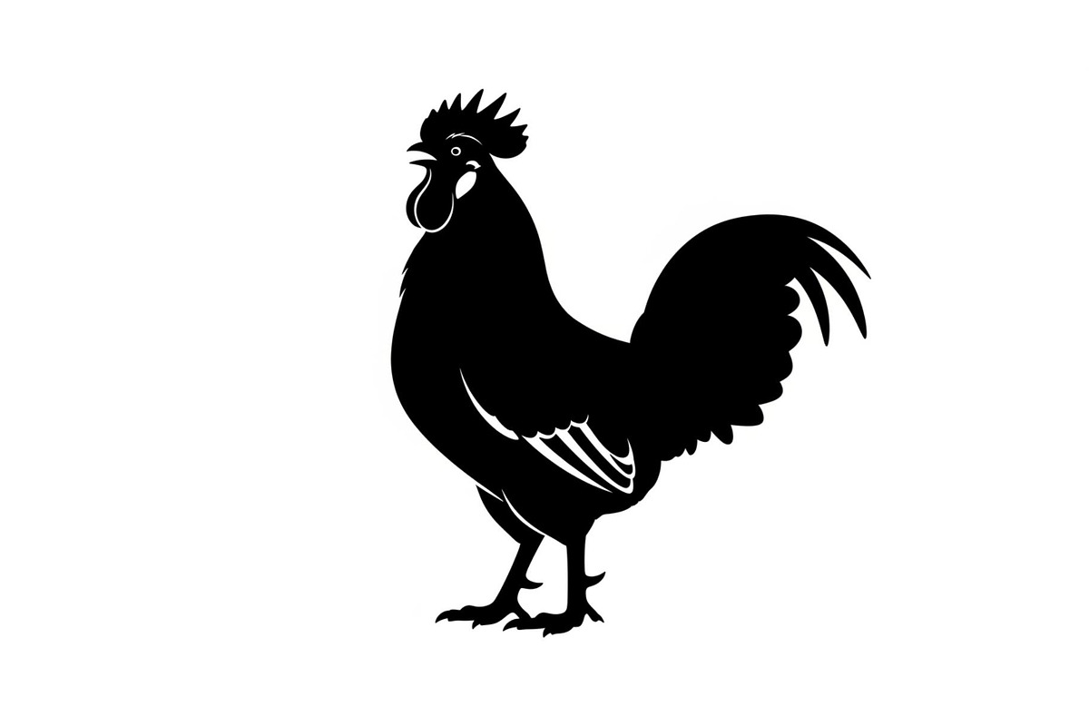 Rooster Chicken Silhouette Vector Bu, an Illustration by Designs_River (Photo 11 of 51)