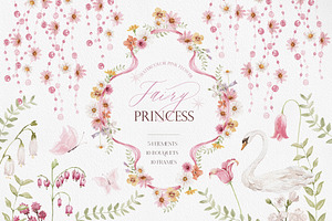 Watercolor Clipart - Fairy Princess, a Decorative Illustration by Beigetime