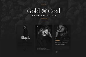 Gold & Coal - UI Kit