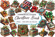 Vintage Book Christmas Sublimation, an Illustration by designcity5 (Thumbnail 1 of 5)