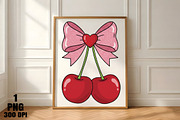 Valentine's Day Cherry PNG, an Illustration by Daily.Designs (Thumbnail 4 of 5)