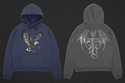 Realistic Boxy Hoodie Mockup, a Hoody Mockup by Uncentrifuged Pressure (Thumbnail 2 of 8)