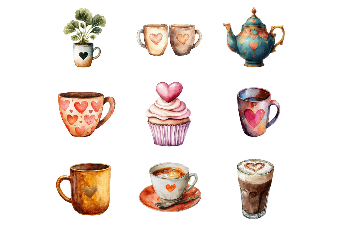 Love Coffee Day Clipart, an Illustration by Design Market (Photo 3 of 3)