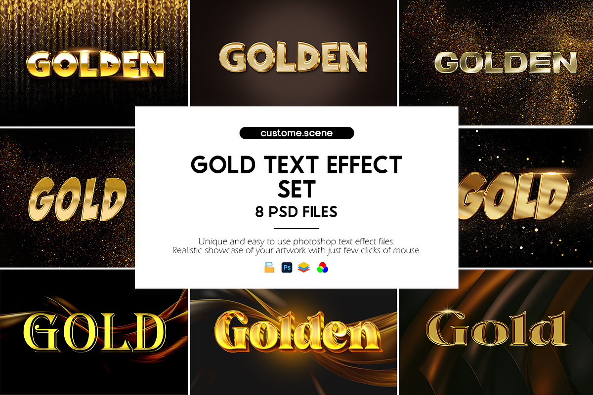Gold Text Effect Bundle