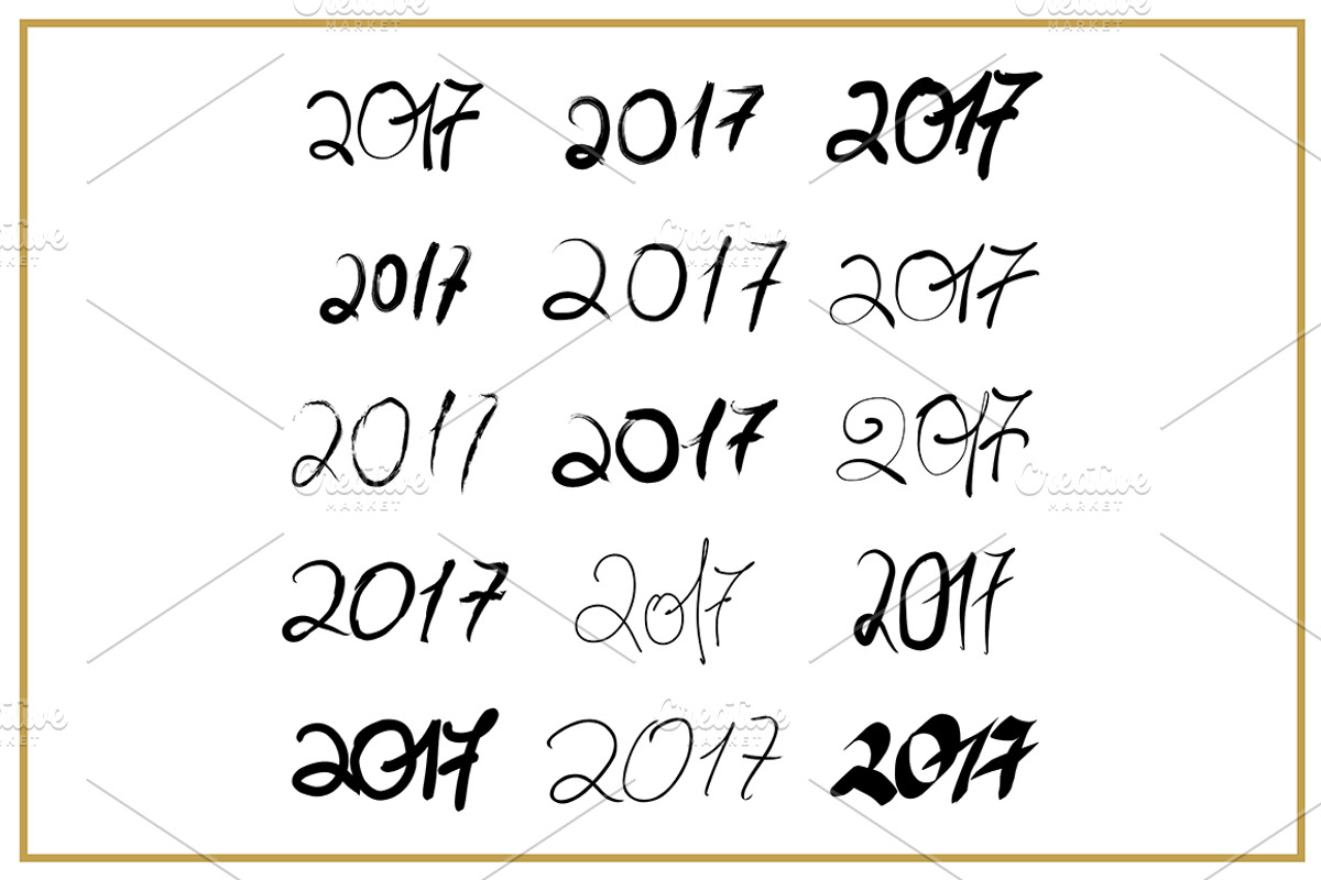 2017 Happy New Year Greeting Cards, a Background Graphic by GalaStudio (Photo 5 of 6)