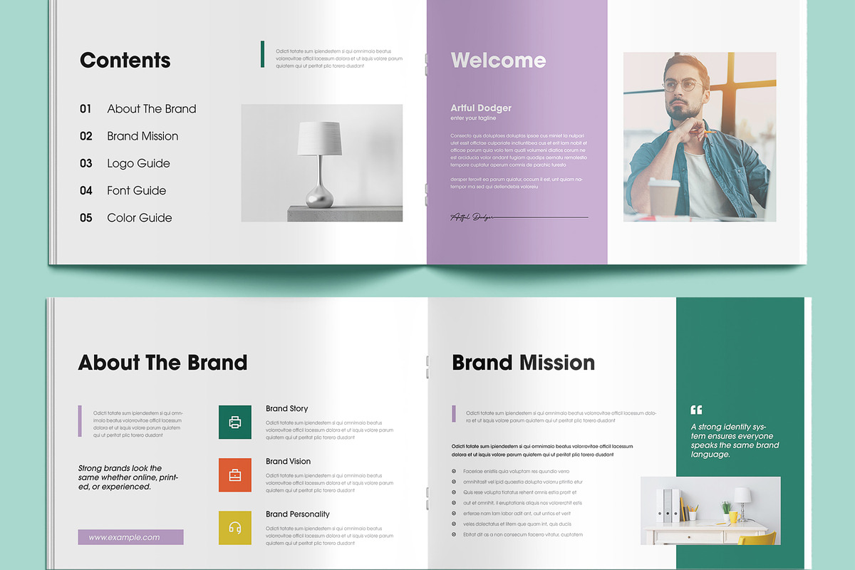 Modern Brand Identity Guideline Book, a Brochure Template by MightyDesign (Photo 3 of 9)