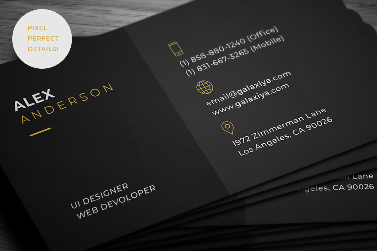 Minimal Individual Business Card, a Business Card Template by Galaxiya (Photo 6 of 8)