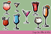 VINTAGE CARTOON COCKTAILS STICKERS, a Food Illustration by Une Affaire de Filles (Thumbnail 3 of 6)