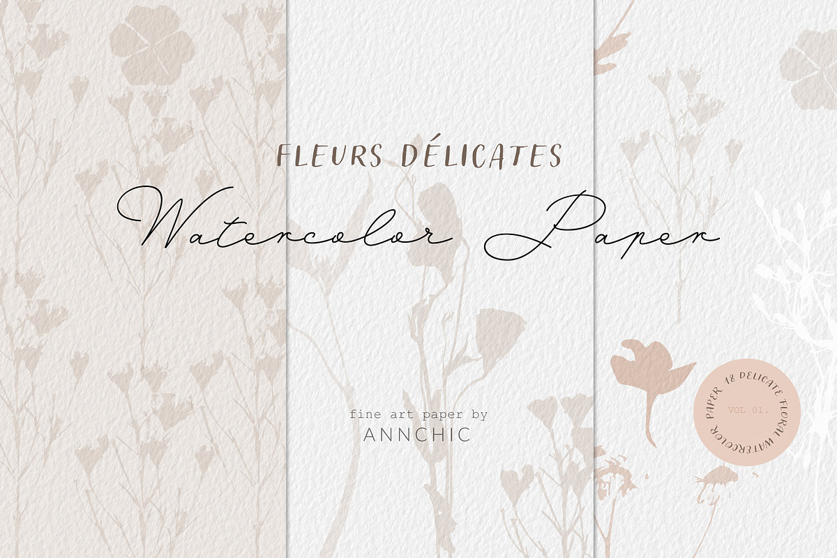 BUNDLE Floral watercolor paper, a Texture Illustration by Anna Sokol (Photo 19 of 71)