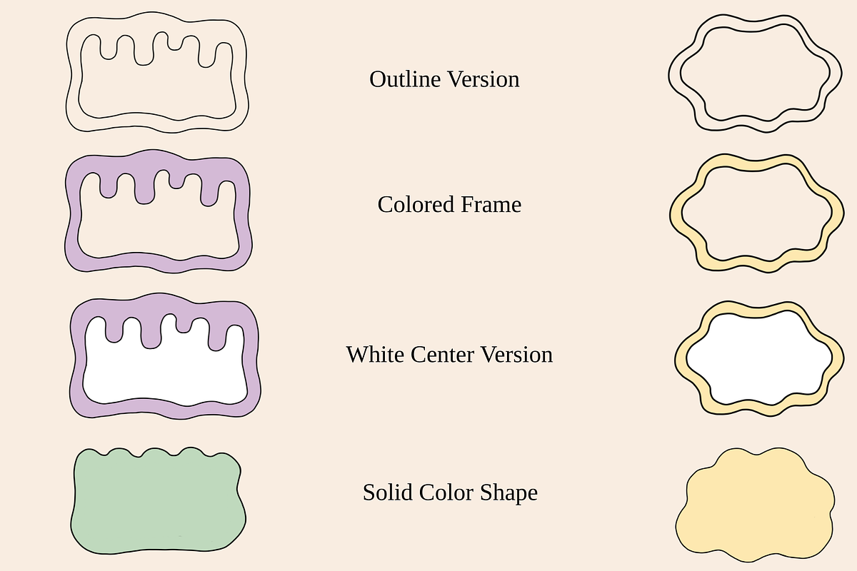 Irregular Organic Shapes & Frames, an Object Illustration by MarisoArt (Photo 3 of 8)
