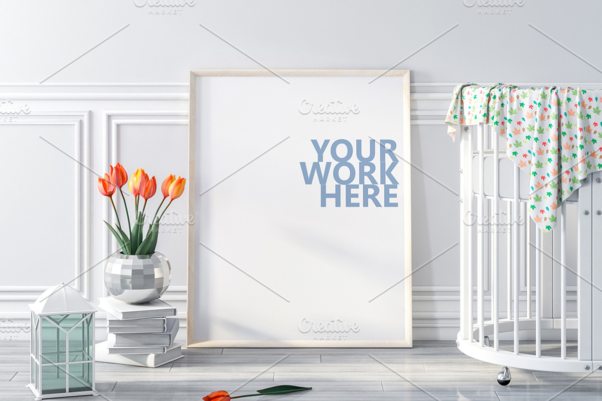 10 PSD frames mockup with flowers, a Books & Magazine Mockup by Radmila (Photo 3 of 8)