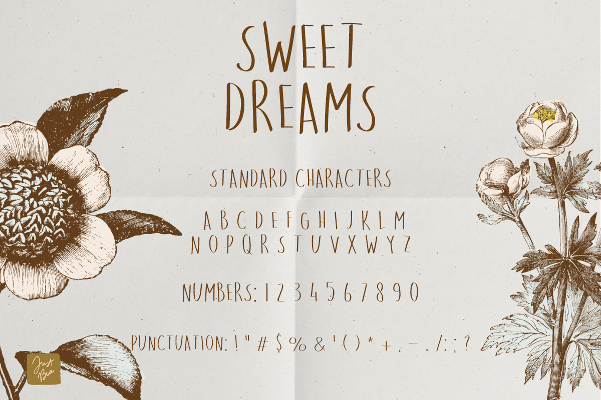 Sweet Dreams a hand-drawn wonky font preview 2