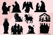 Christian Silhouette SVG Bundle, an Object Graphic by AIW SOLUTIONS (Thumbnail 2 of 4)