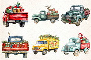 Christmas Truck Sublimation Clipart, an Illustration by DreamCafeArt (Thumbnail 3 of 7)