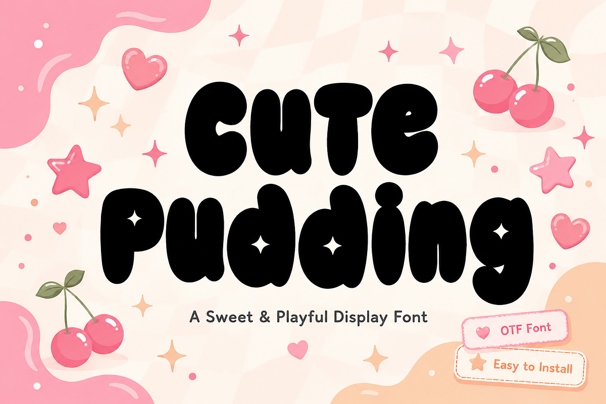 Cute Pudding, a Slab Serif Font by Wow Magic (Photo 1 of 4)