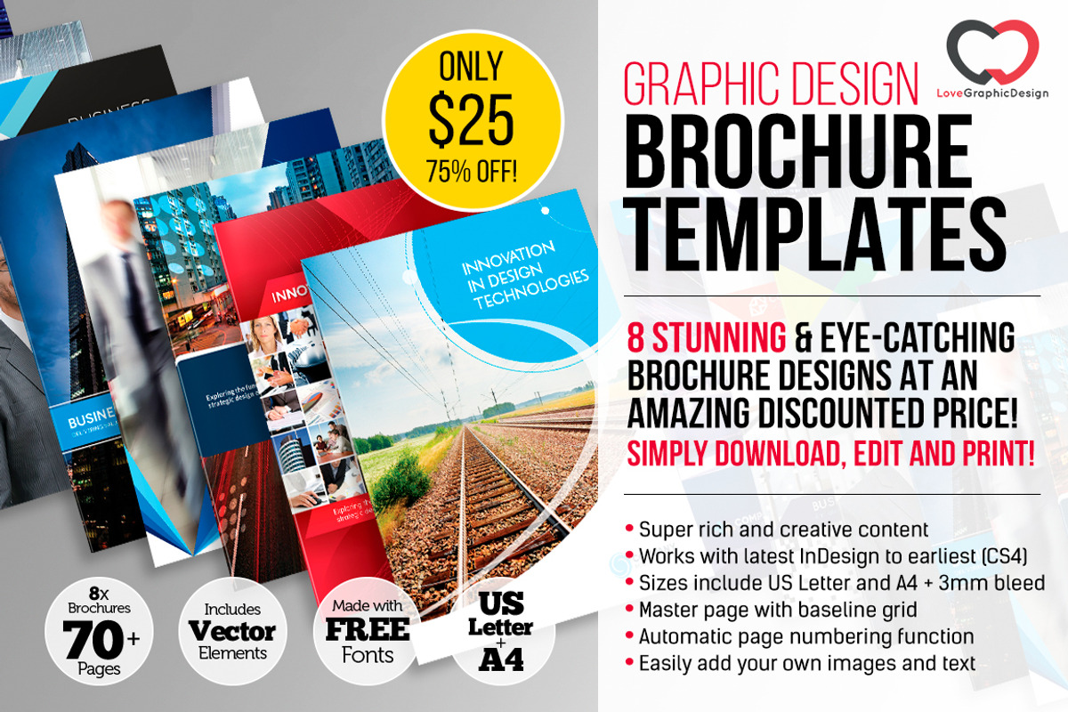 75% off 8 x Professional Brochures, a Brochure Template by Love Graphic Design (Photo 1 of 42)