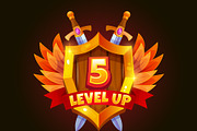 Game level up badge. Winner trophy, an Object Illustration by Stock-Smart-Start (Thumbnail 3 of 3)