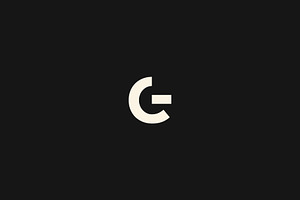 Letter G Monogram Simple Vector Icon