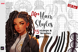 Procreate Afro Hairstle Curly Hair