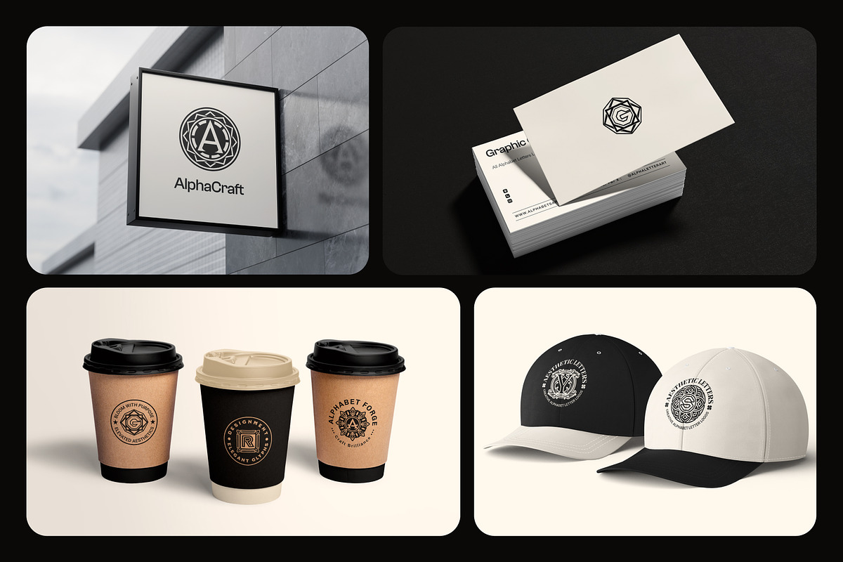 1400 Alphabet Letters Logo, a Solid Icon by Creative Stall (Photo 3 of 34)