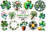 St Patrick Clover Clipart, an Illustration by RobertsArt (Thumbnail 1 of 7)