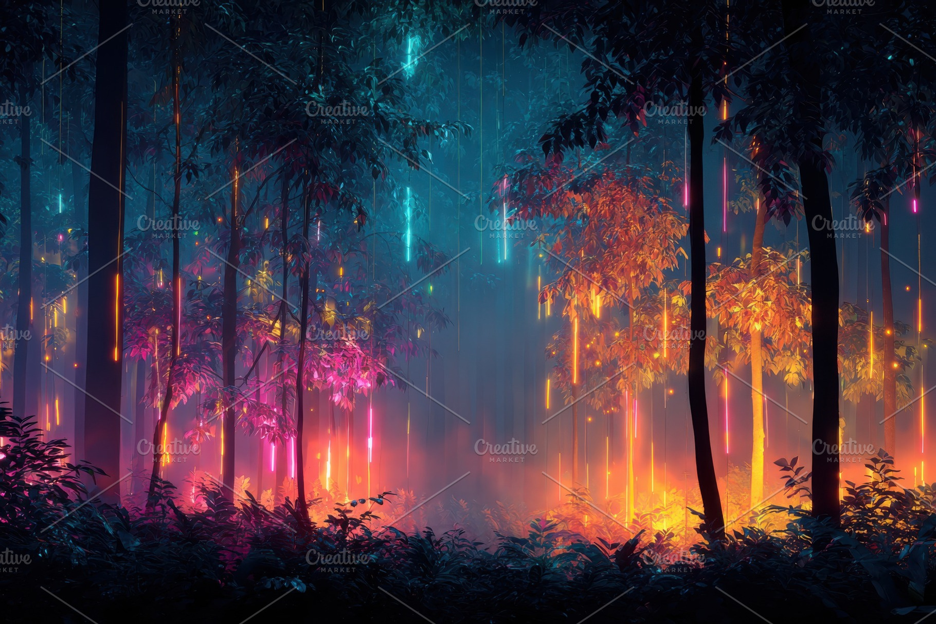 Neon Lights Illuminate Enchanted For, a Photo by Pixeness Studio