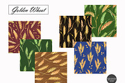 Watercolor Wheat Seamless Patterns, an Illustration by OlDm_Shop (Thumbnail 2 of 10)