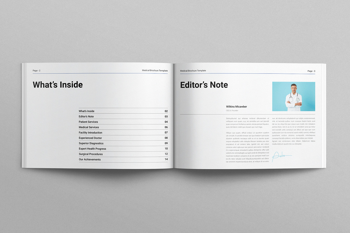 Medical Brochure Template Landscape, a Brochure Template by E-Type (Photo 2 of 7)