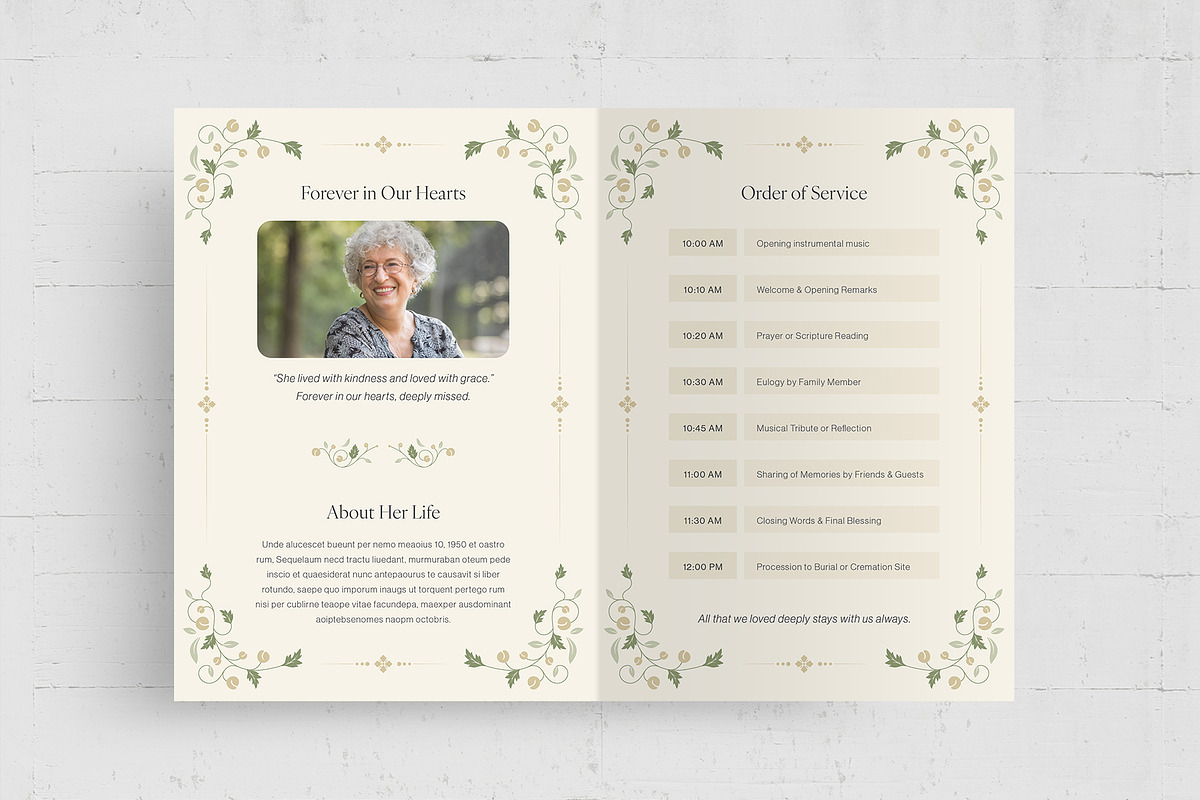 Funeral Program Template, a Flyer Template by BrandPacks (Photo 3 of 5)