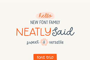 Neatly Said | Font Trio