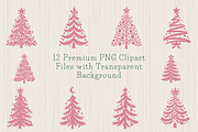 Pastel Christmas Trees PNG Bundle, a Decorative Illustration by Ink Gallery (Thumbnail 5 of 12)