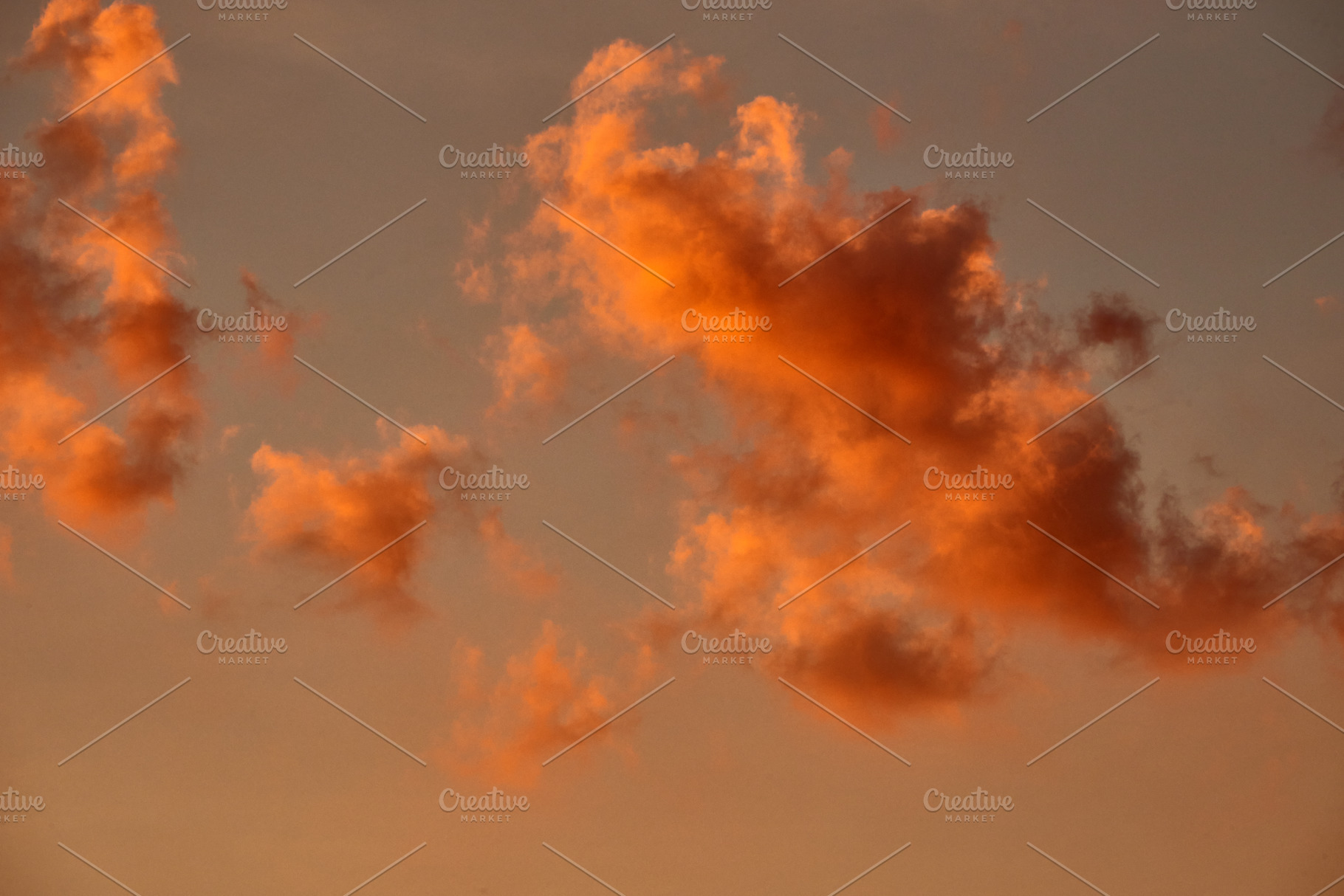beautiful morning sky with fluffy clouds, a Nature Photo by Fotowunsch - photography 