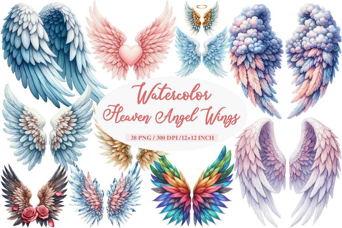 Heaven Angel Wings  Clipart, an Illustration by Daily.Designs (Photo 1 of 5)