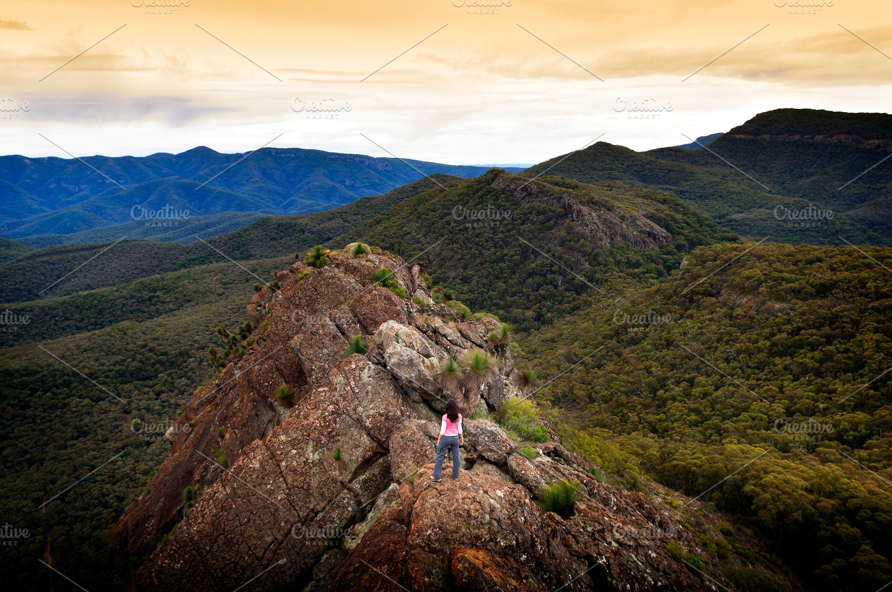 Woman on Mountain Top, a Person Photo by THP Creative