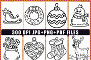 Bold & Easy Christmas Coloring Book, an Illustration by Ink Gallery (Thumbnail 2 of 4)