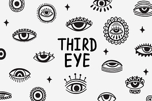 Third eye - illustration and pattern