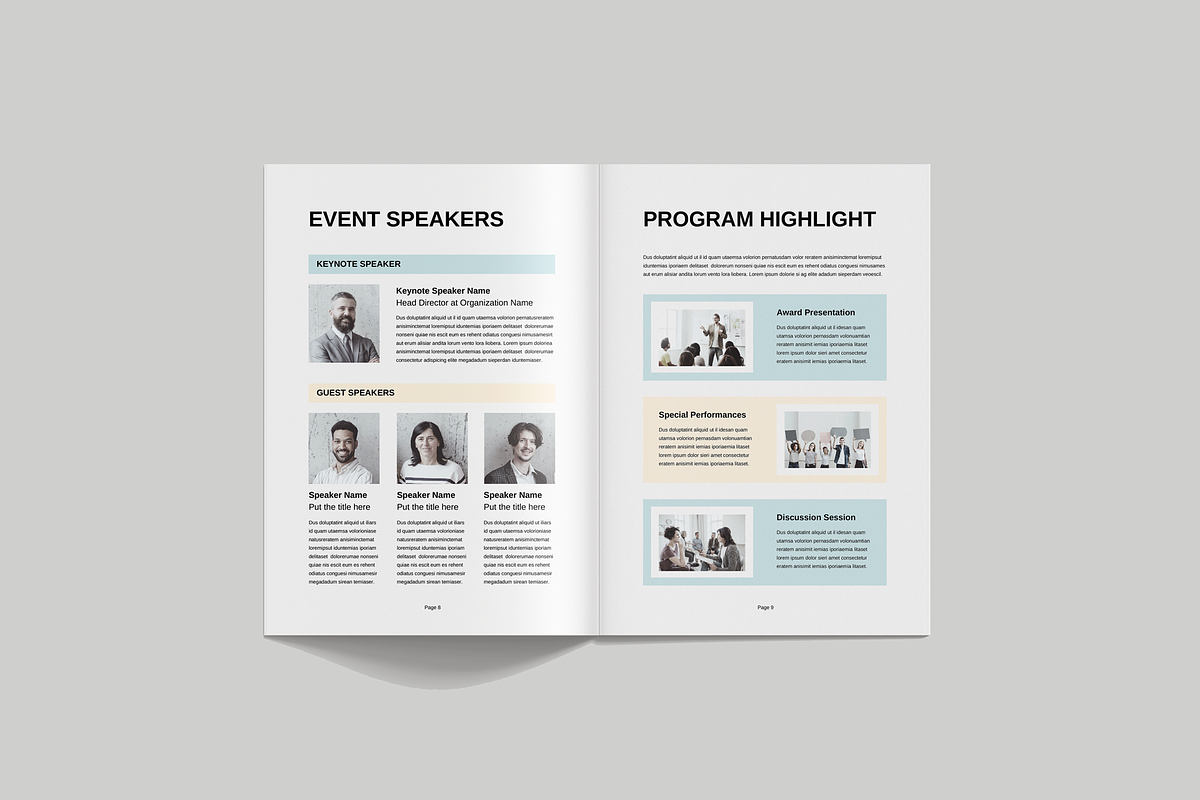 Nonprofit Event Program Booklet, a Brochure Template by Leaflove
