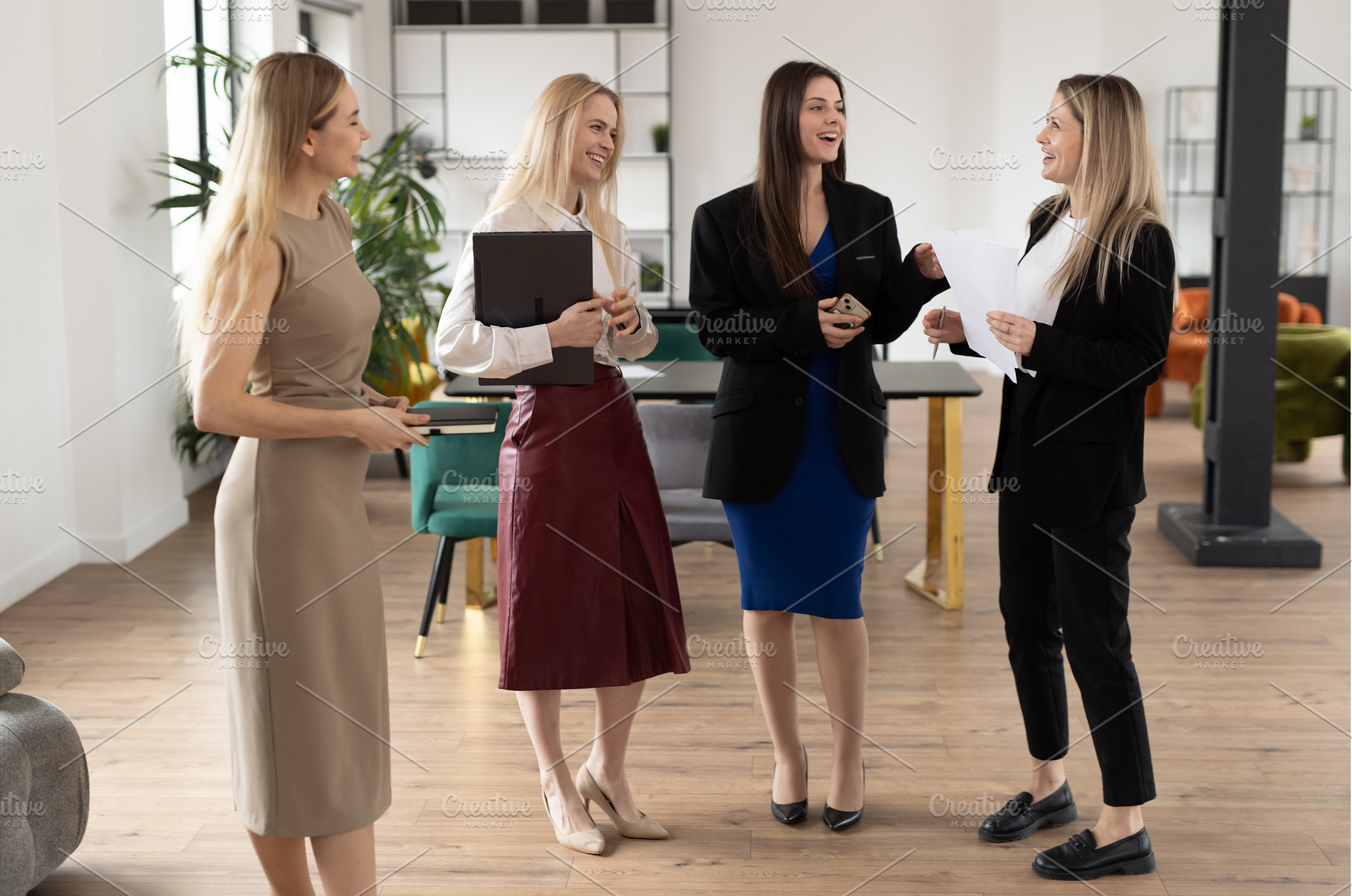 Four professional businesswomen, a Person Photo by undrey