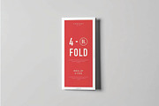 Front View Closed Four Fold Mockup, an Advertising Mockup by DesignRushMarket (Thumbnail 2 of 2)