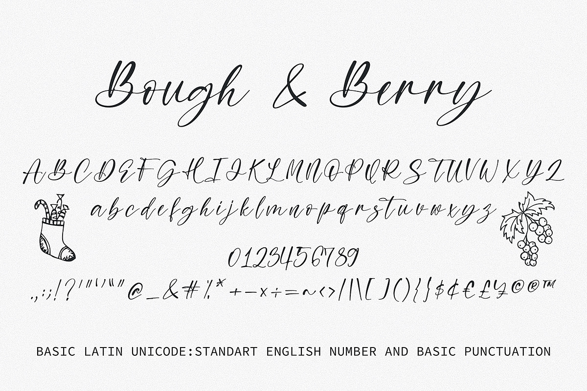 Bough and Berry - Handwritten font, a Handwritten Font by BitongType (Photo 3 of 10)